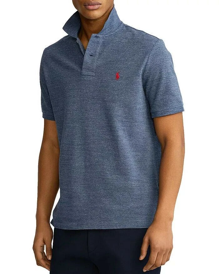Polo Ralph Lauren Classic Fit Mesh Polo Shirt Royal Blue Mens