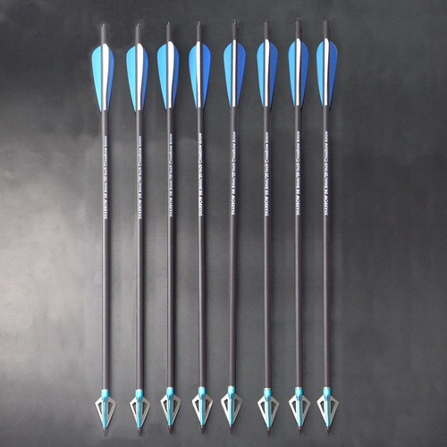 16" 17" 18" 20" 22" Crossbow Bolts Carbon Arrows Arrowheads Archery Hunting - Picture 2 of 19