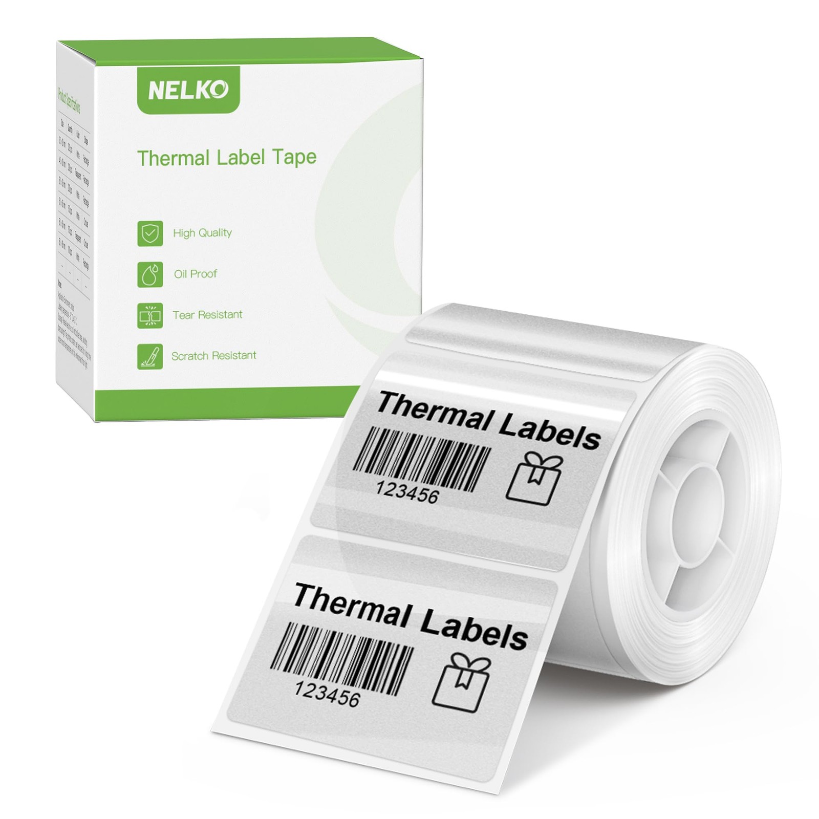 Nelko PM220 Thermal Labels, 1.57'' x 1.18'' 1.57 x 1.18 inch, Transparent