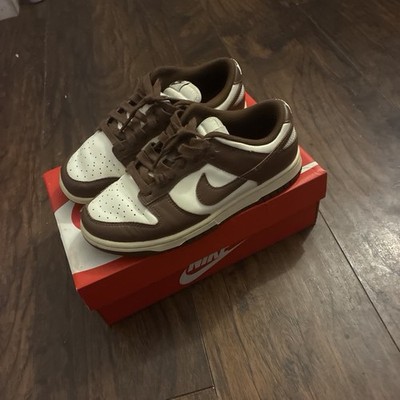 Nike Dunk Low Brown/White Colorblock Low Top Lace-Up Sneakers Teens 6.5