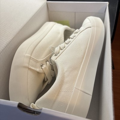 Espirit Women's White Tallya Lace Up Canvas Sneakers Size 8