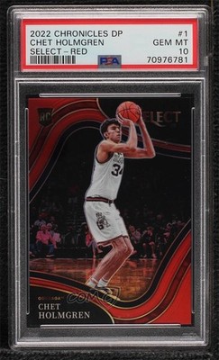 2022 Chronicles Draft Picks Select Red Prizm 75/149 Chet Holmgren Rookie RC 0uw4