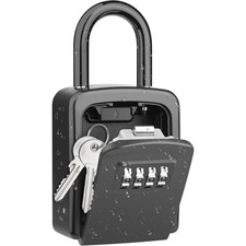 Key Safe Weatherproof Lock Box with Shackle for Home, Office, Airbnb