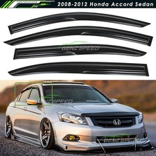 For 2008-2012 8th Gen Honda Accord Sedan Mugen Style Window Visors Rain Guards