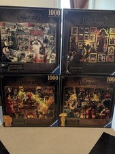 Four Ravensburger Disney Villainous 1000 Piece Puzzles With Collectors Piece