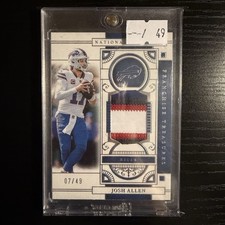 2025 Panini National Treasures Josh Allen Franchise Fabrics 07/49