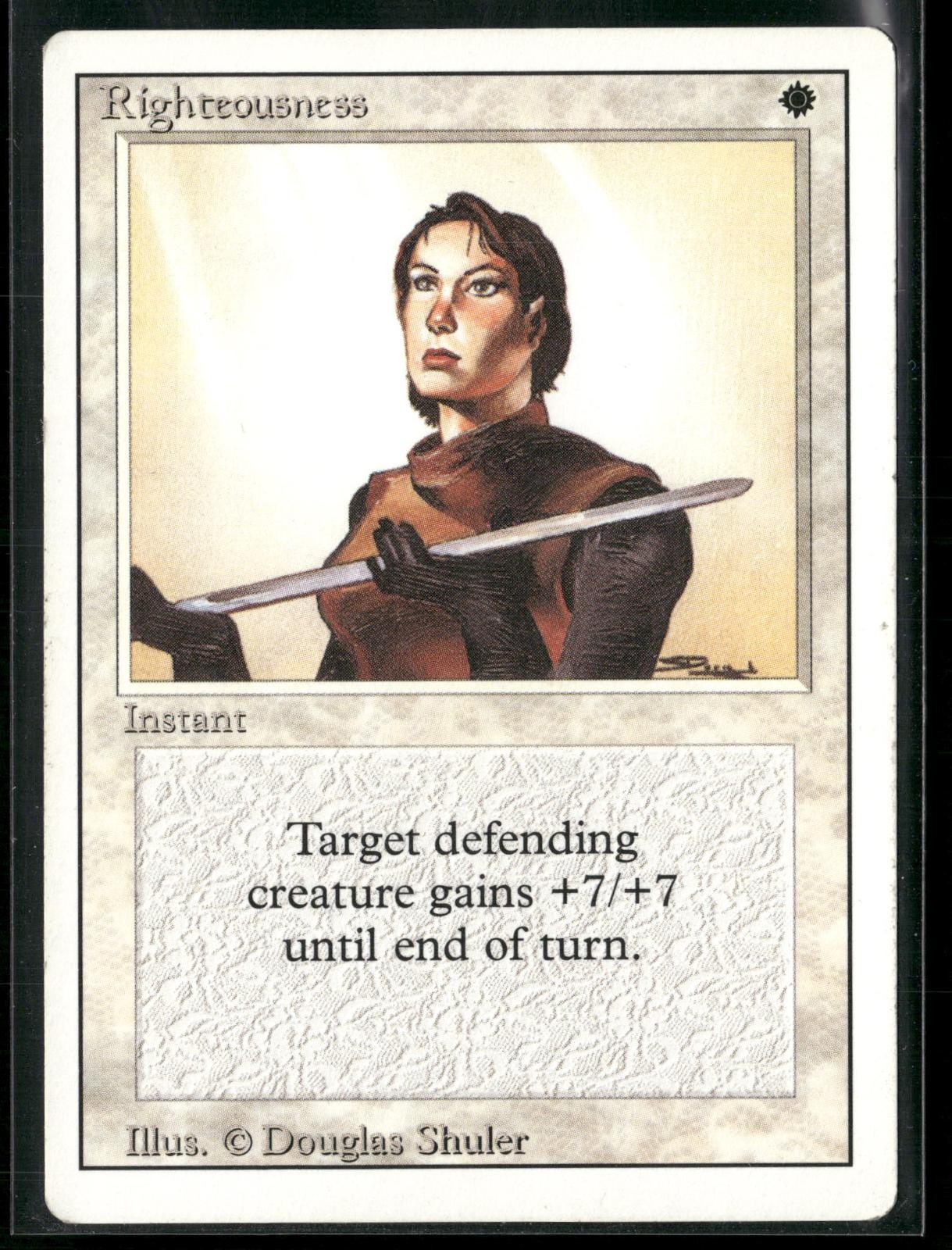 Righteousness Rare Revised Edition Magic: The Gathering Lightly Played