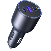 Ugreen 130W 3-Port Fast Car Charger, LadegeräT, Schwarz