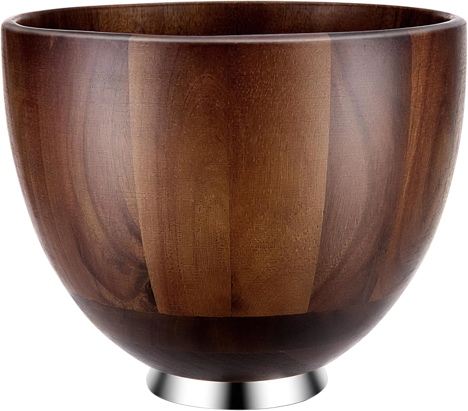Premium Walnut Wood Mixing Bowl Compatible with Kitchenaid 4.5 & 5 QT, Natural T