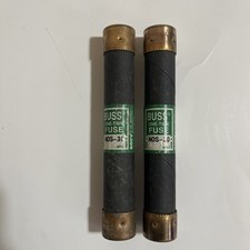 Vintage Bussmann NOS-30 One-Time Fuse 30A 250V   Lot of 2 NOS USA Made