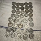 [Lot of 40 Mercury  Dimes Mixed Dates 1920s and 1930s Metal Coin Collectibles