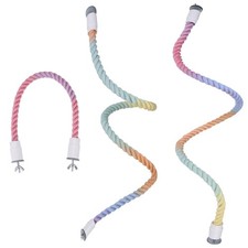 3 Pieces 79''/2 M Bendable Bird Rope Perch Stand, Colorful Climbing Rope Perc...