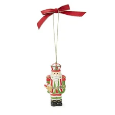 Spode Candy Cane Nutcracker Ornament - Seasonal Christmas Tree Holiday Decor