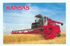 KANSAS-WHEAT HARVESTING-4X6-COMBINE-FARMING-(FARM-264*)