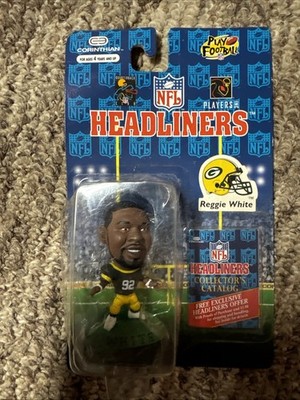 New REGGIE WHITE GREEN BAY PACKERS 1996 NFL Headliners Football Action Figure