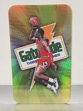 Michael Jordan 1991 Gatorade Yellow  Lime Refractor Promo Tobacco Card