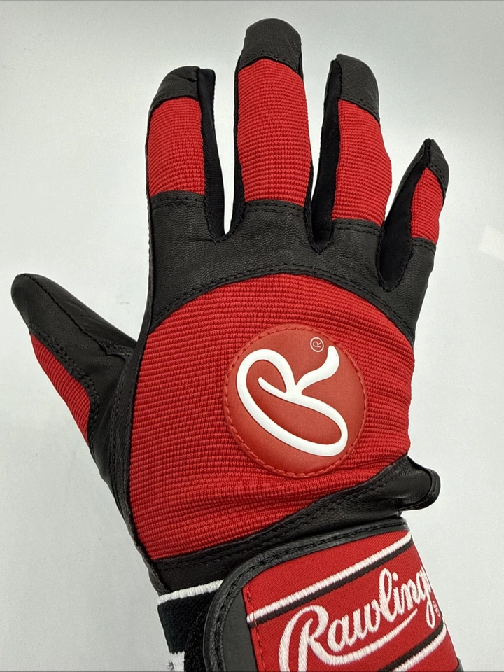 RAWLINGS ADULT RIGHT MEDIUM FULL GRAIN LEATHER BATTING GLOVES DFS DYNAMIC - Image 4 of 4