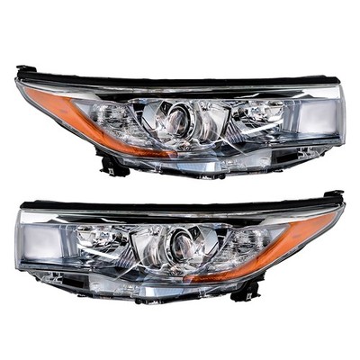 Headlights For Toyota Highlander 2014 2015 2016 Halogen Headlamp Right&Left Side