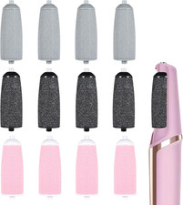 12 Pieces Pedicure Replacement Roller Heads for Electric Foot File Callus Remove
