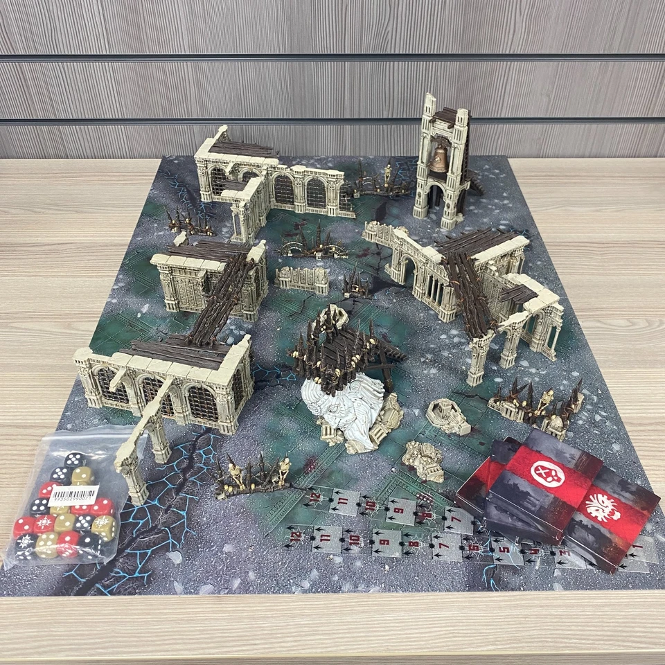 Peint Cris Coeur Boîte Terrain Set Scène warhammer aos Âge De Sigmar Ruines - Photo 3/4