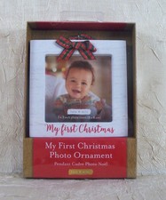 Baby's First Christmas Photo Holiday Ornament Kate  Milo Brand NOT DATED New