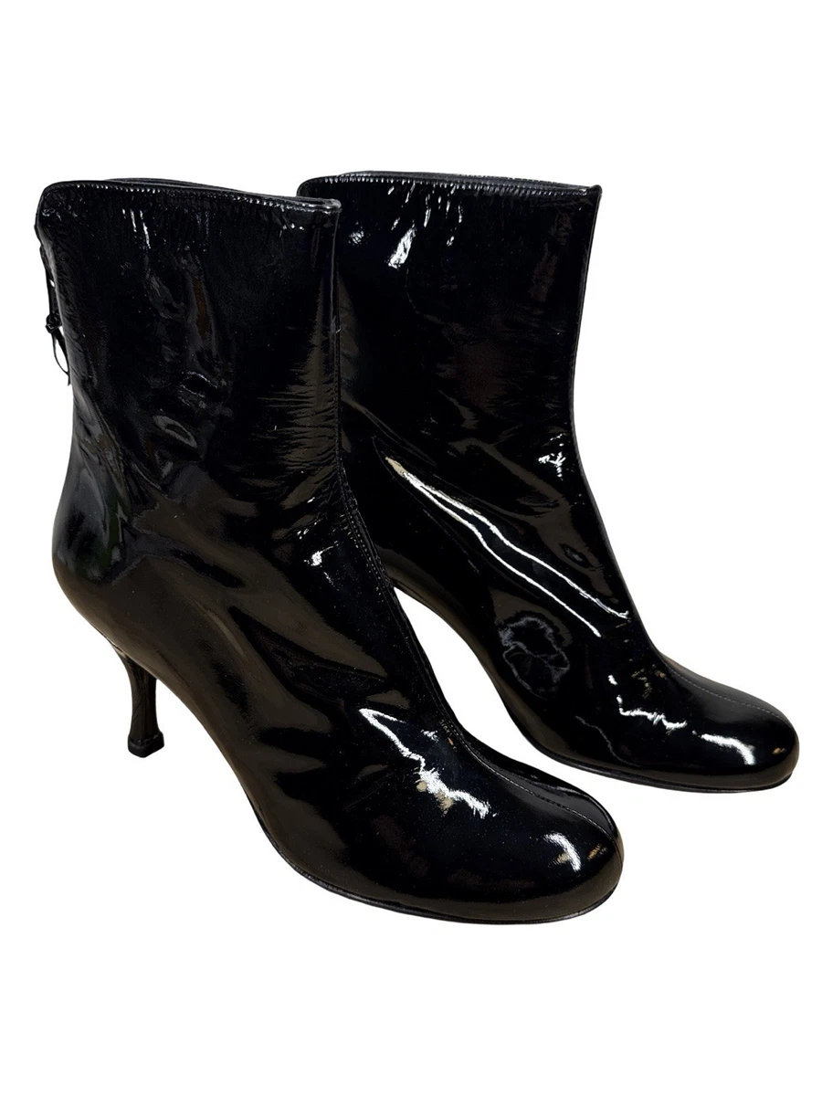 Stuart Weitzman Patent Leather Upper Ankle Boots for Women  Stuart Weitzman Patent Leather Skyhigh Bootie, Size 6.5 main image 2