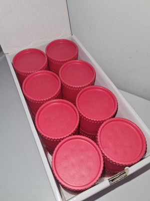 16x Biologisch abbaubarer Hanf Kunststoff 4 Schicht Mahlwerke rot