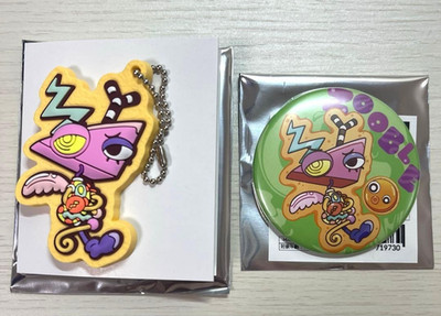 The Amazing Digital Circus Charabake Zooble Tin Badge Rubber Keychain Set of 2