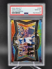 2024 Select Josh Allen Tie Dye /25 PSA 10 #468 FIELD LEVEL Buffalo Bills