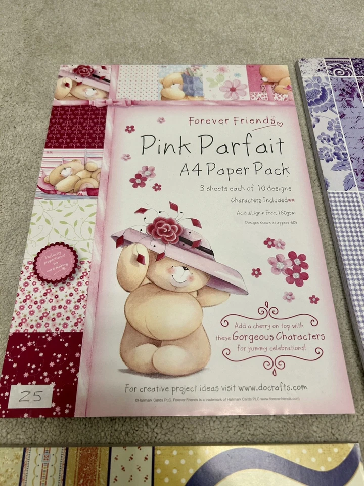 4 Large A4 Pads for Card Making / Crafting , Background/ Topper Sheets, USED - Image 2 of 4