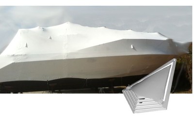 White Boat Shrink Wrap Ventilation Push in Stealth Shrinkwrap Vent