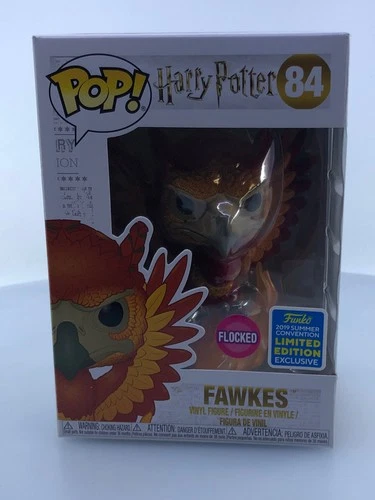 Funko POP! Harry Potter Fawkes Flocked #84 Hot Topic Exclusive DAMAGED BOX