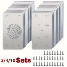 10x Hinge Repair Plate Cabinet Hinge Repair Brackets Kitchen Cupboard Door Kit