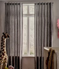 allen roth 52" 84" Gray Block Room darkening Interlined Back tab Single curtain