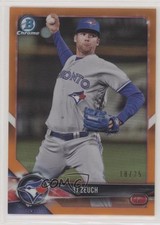 2018 Bowman Chrome Prospects Orange Refractor 18/25 TJ Zeuch #BCP56 fm0