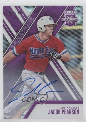 2017 Panini Elite Extra Edition Aspirations Purple 65/100 Jacob Pearson Auto 2r8