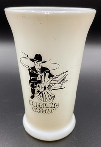 Hopalong Cassidy "Dinner Milk Glass" Vintage HOPPY Tumbler Cup 50’s