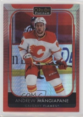 2021-22 O-Pee-Chee Platinum Red Prism 92/199 Andrew Mangiapane #9 bg9