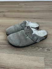 Birkenstock Boston Suede Shearling Lined Clogs Shoes Women's Size 39