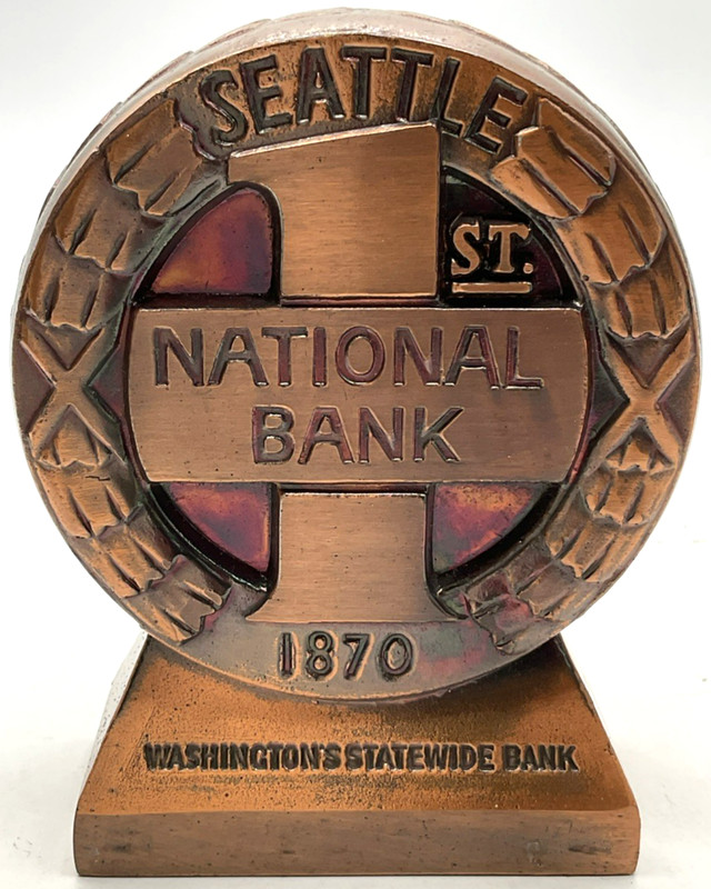 Seattle 1st National Washington’s Statewide Bank Since 1870 Still Coin Metal 