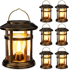 Solar Lantern Outdoor Waterproof, 6 Pack Bright Hanging Solar Lights for outside