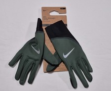 Nike Womens Pacer Midweight Sports Running Therma fit Gloves Green Black