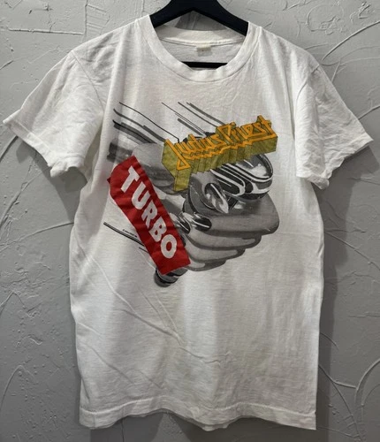 Judas Priest Fuel For Life Turbo Tour TShirt Me 1980s vintage concert t-shirt, vintage, size M, single stitch, B+ condition