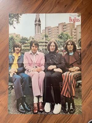 Popfoto ''The Beatles / Marc Bolan - T.Rex'' Doppelposter, 70er, Vintage, rare