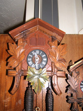 Vintage musical German Black Forest Cuckoo Clock, incomplete but Working