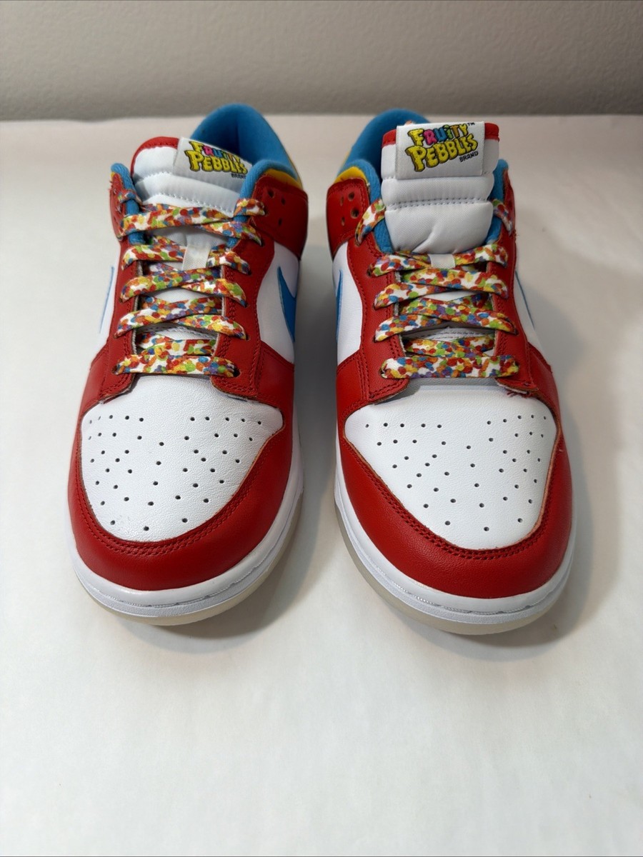 Size 9.5 - Nike Dunk Low x LeBron James x Fruity Pebbles Red  display picture 1
