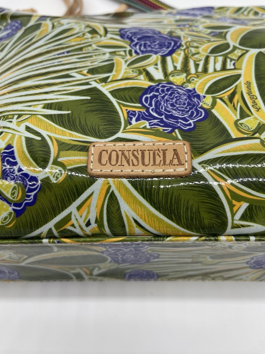 Consuela Glossy Floral Crossbody Blue Green Patent Coated  display picture 2