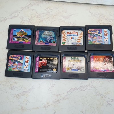 Lot Of 8 Sega Game Gear Carts Retro Video Game Cartridges Untested