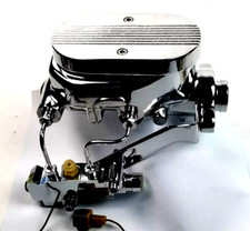 Chrome Center Finned Master Cylinder Disc Drum Proportioning Valve Brake Kit Chrome Center Finned Master Cylinder Disc Drum Proportioning Valve Brake Kit