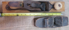 Vintage 15" Bailey Stanley Wood Block Hand Planer Made in USA + 8" Wooden Planer